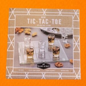 NIB GAME NIGHT TIC TAC TOE MINI SHOT GLASS DRINKING GAME ~ FUN GIFT